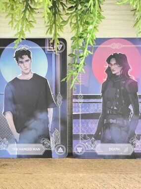 Fairyloot Coldwire by Chloe Gong Death & The Hanged Man Tarot Cards